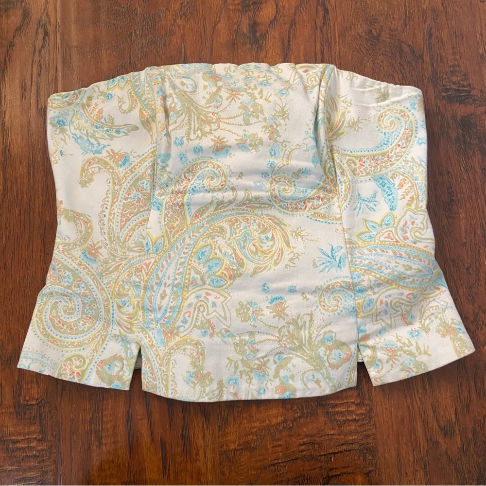 Vintage 90s y2k paisley corset bustier top